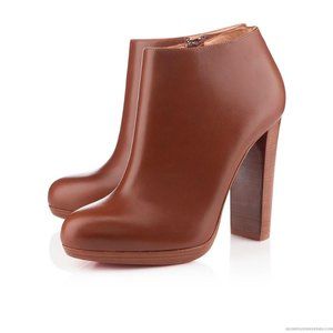 CHRISTIAN LOUBOUTIN Rock and Gold Booties Havane